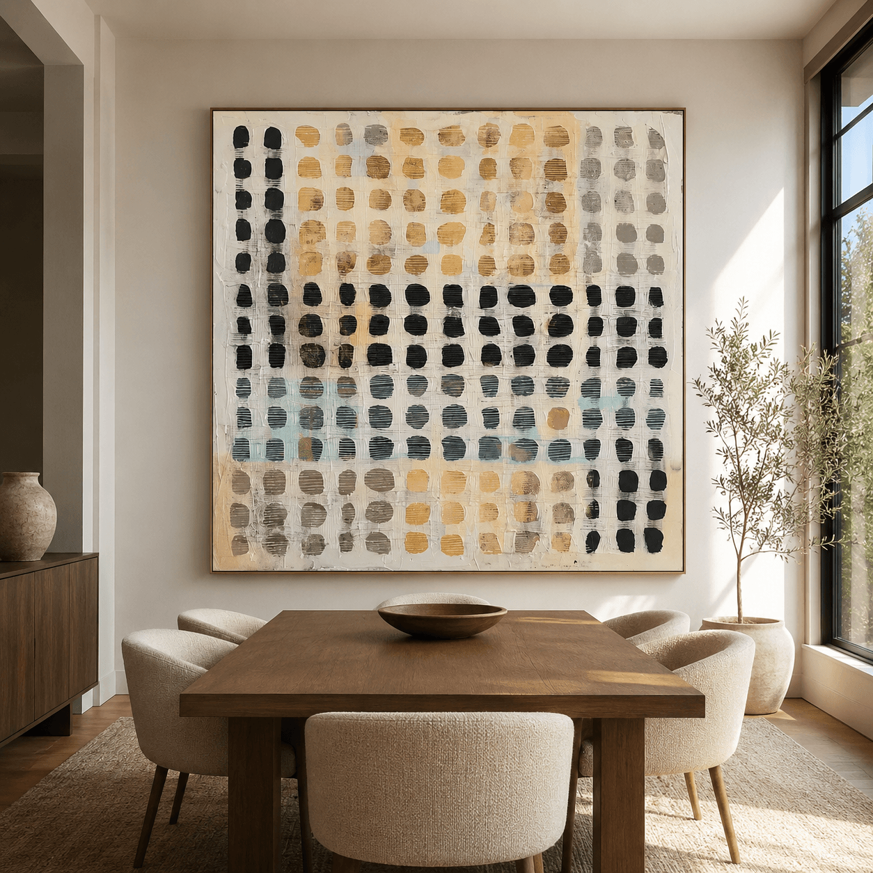 Textured Dot Art | Elegant Neutrals