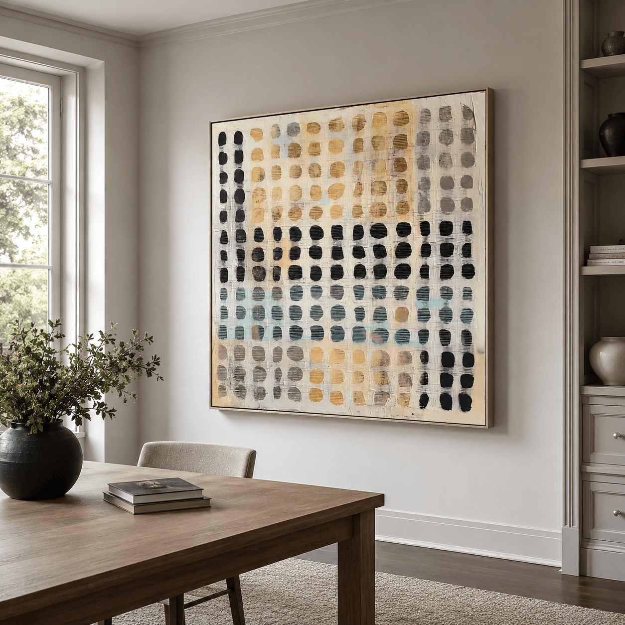 Textured Dot Art | Elegant Neutrals