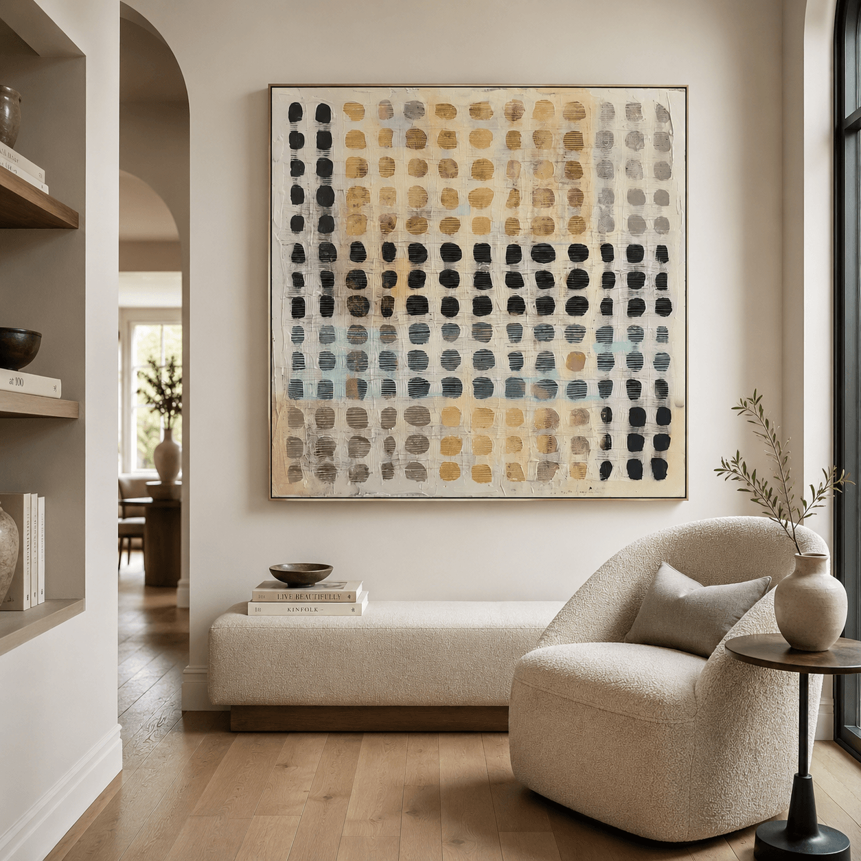 Textured Dot Art | Elegant Neutrals