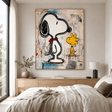 Textured Cartoon Charm | Snoopy Duo
