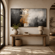 Textured Metallic Elegance | Gold Gray