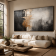Textured Metallic Elegance | Gold Gray