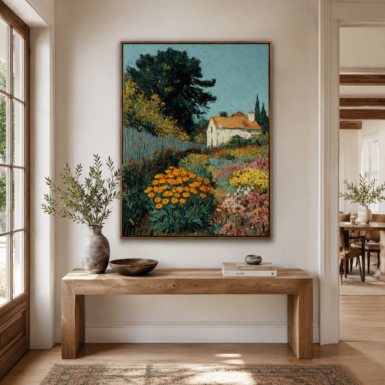 Textured Garden Vibrancy | Colorful Bloom