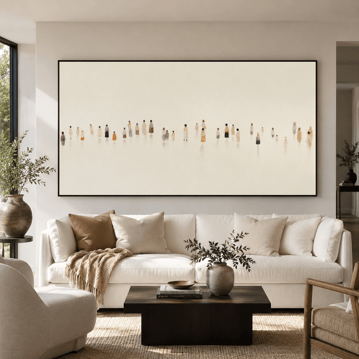 Crowd Scene Art | Minimalist Elegance Vibe