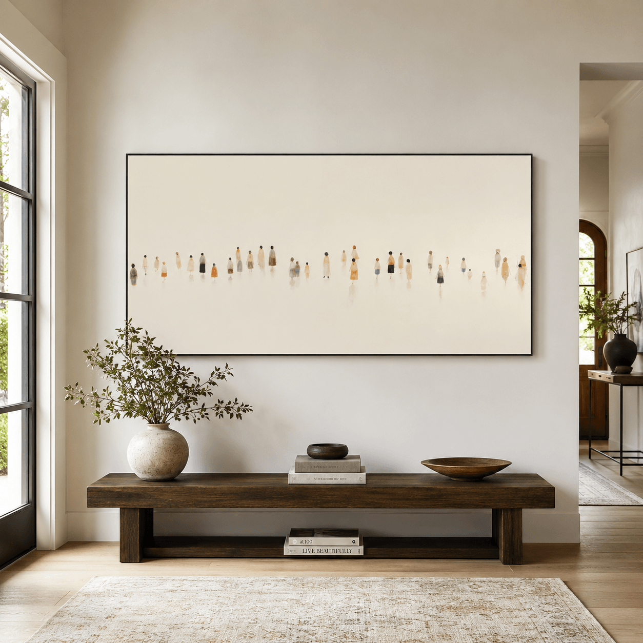 Crowd Scene Art | Minimalist Elegance Vibe