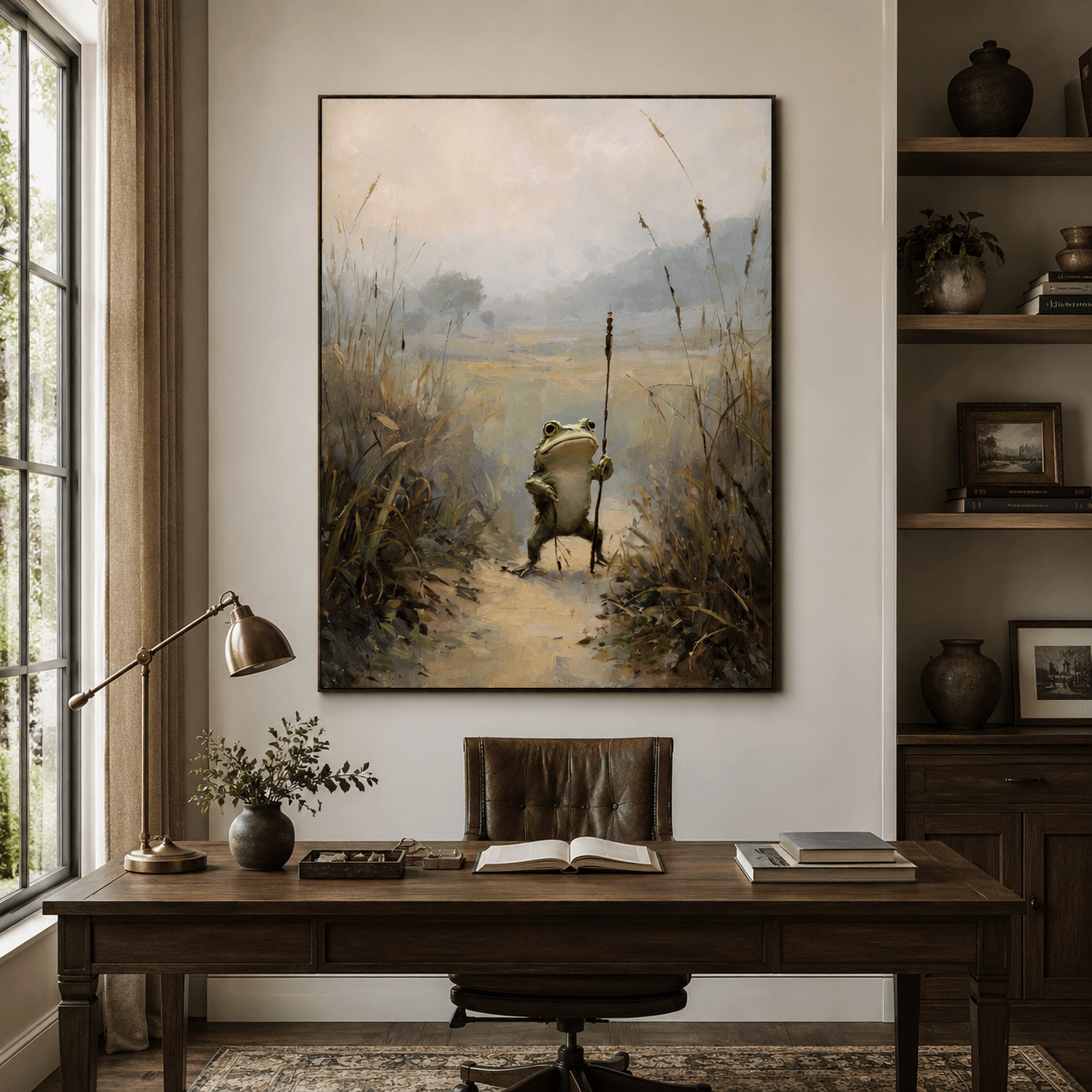 Frog Explorer Art | Whimsical Serenity