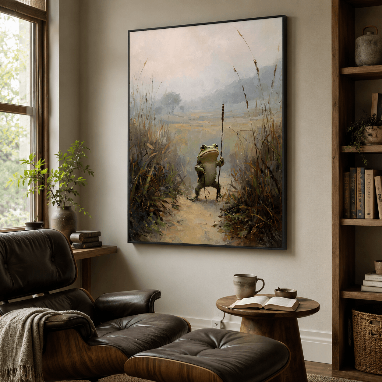 Frog Explorer Art | Whimsical Serenity