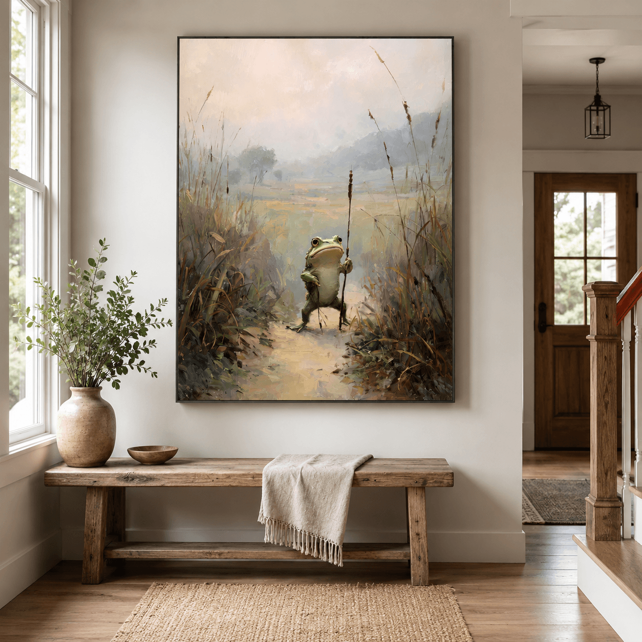 Frog Explorer Art | Whimsical Serenity