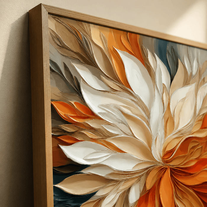 Textured Floral Burst | Warm Amber