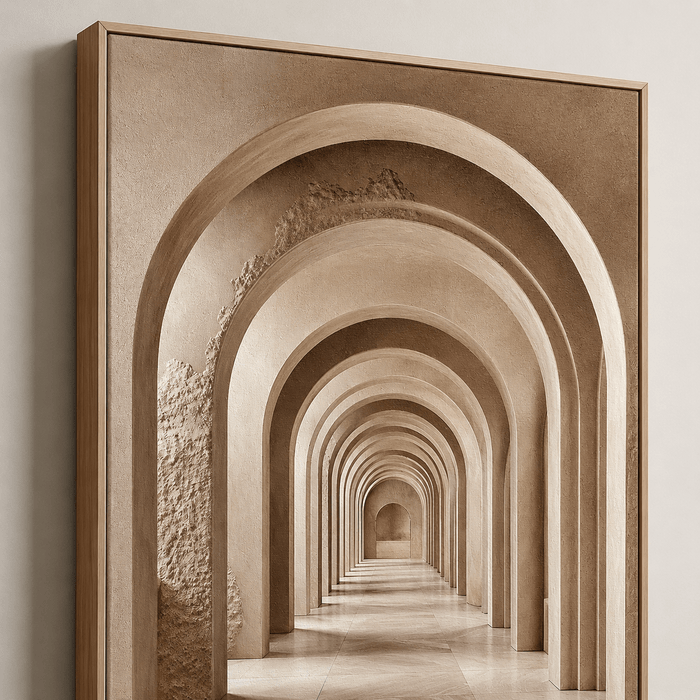 Textured Archway Serenity | Neutral Corridors