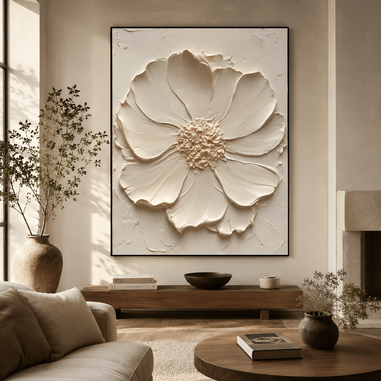 Textured Floral Luxe | Cream Blossom