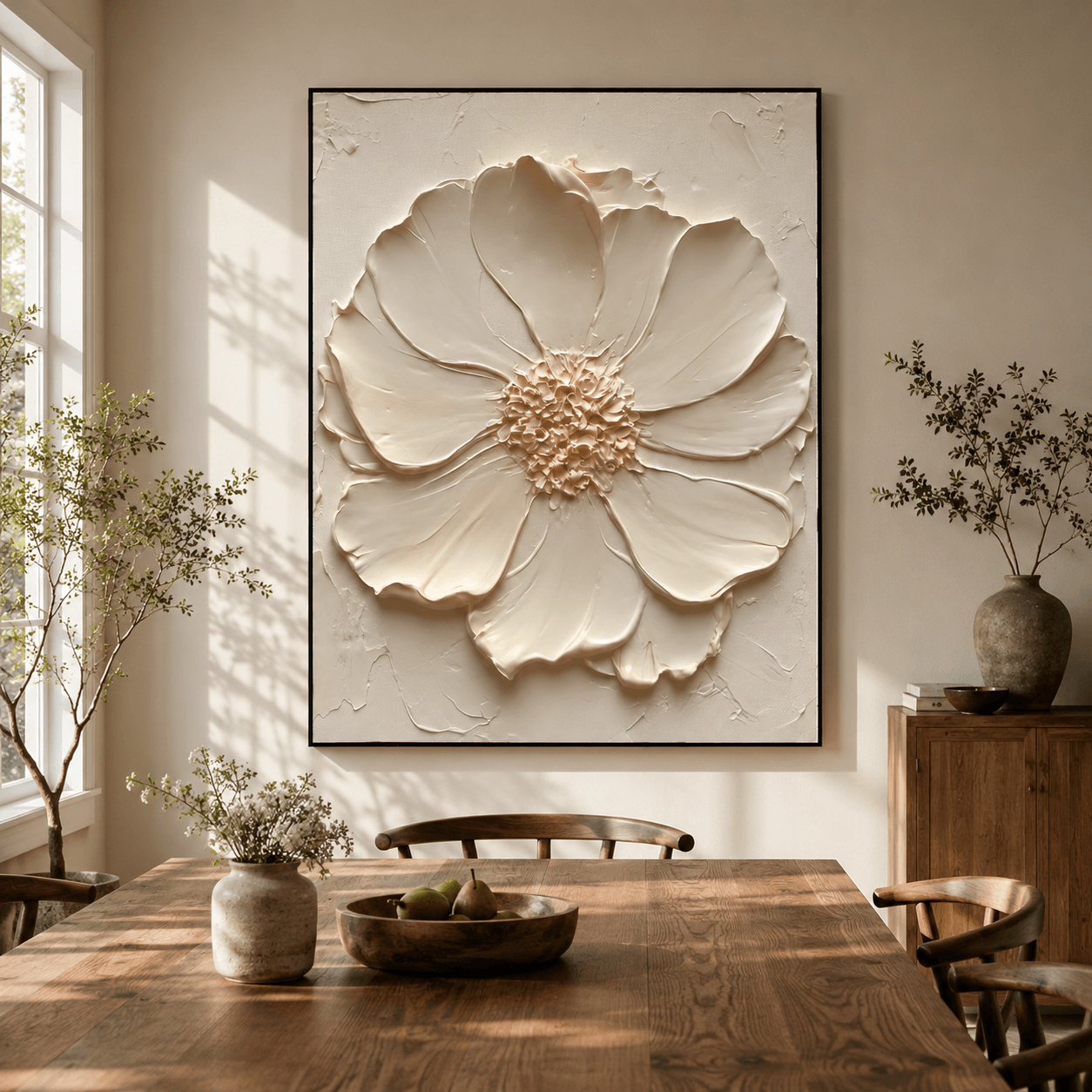 Textured Floral Luxe | Cream Blossom