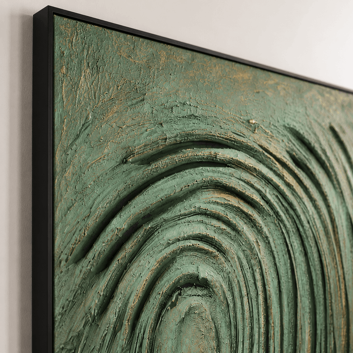 Textured Abstract Swirl | Teal Art