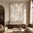 Impressionist Art | Cream Wave Swirl