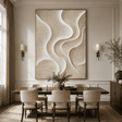 Impressionist Art | Cream Wave Swirl
