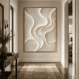 Impressionist Art | Cream Wave Swirl