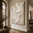 Impressionist Art | Cream Wave Swirl