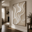 Impressionist Art | Cream Wave Swirl