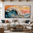 3D-Textured Art | Sunset Wave Crest