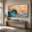 3D-Textured Art | Sunset Wave Crest