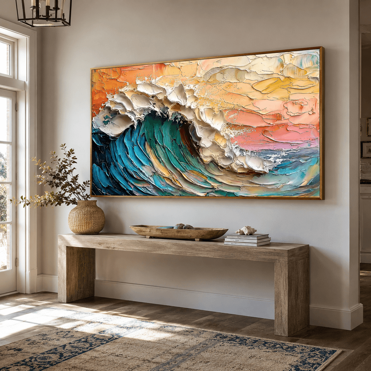 3D-Textured Art | Sunset Wave Crest