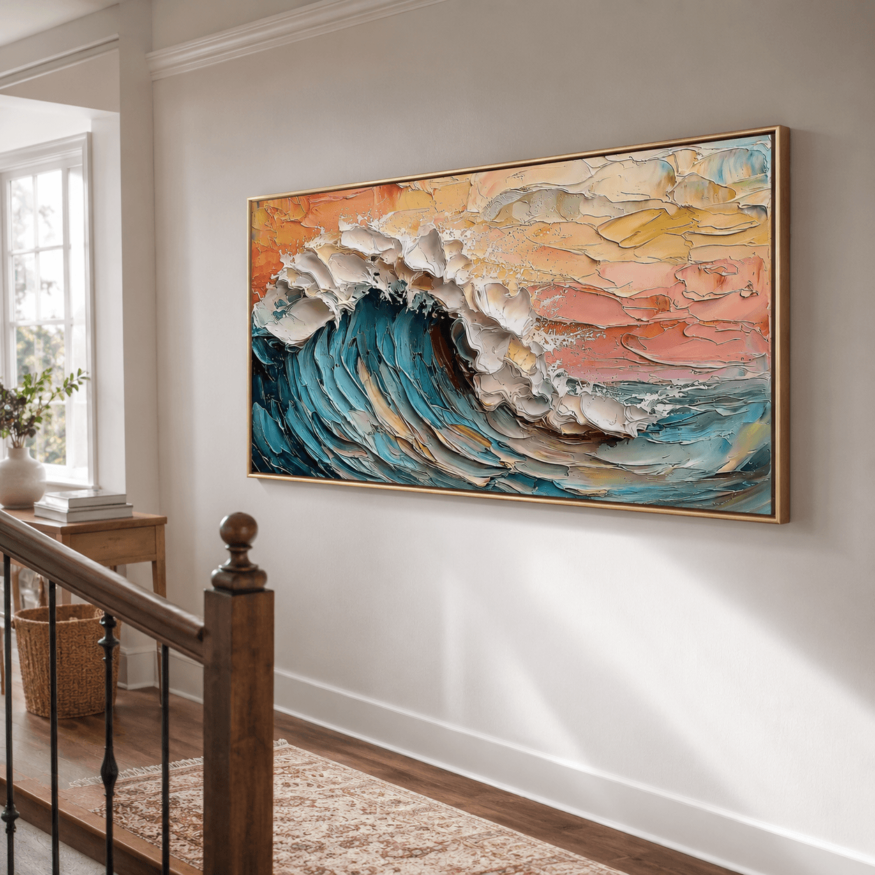 3D-Textured Art | Sunset Wave Crest