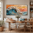 3D-Textured Art | Sunset Wave Crest