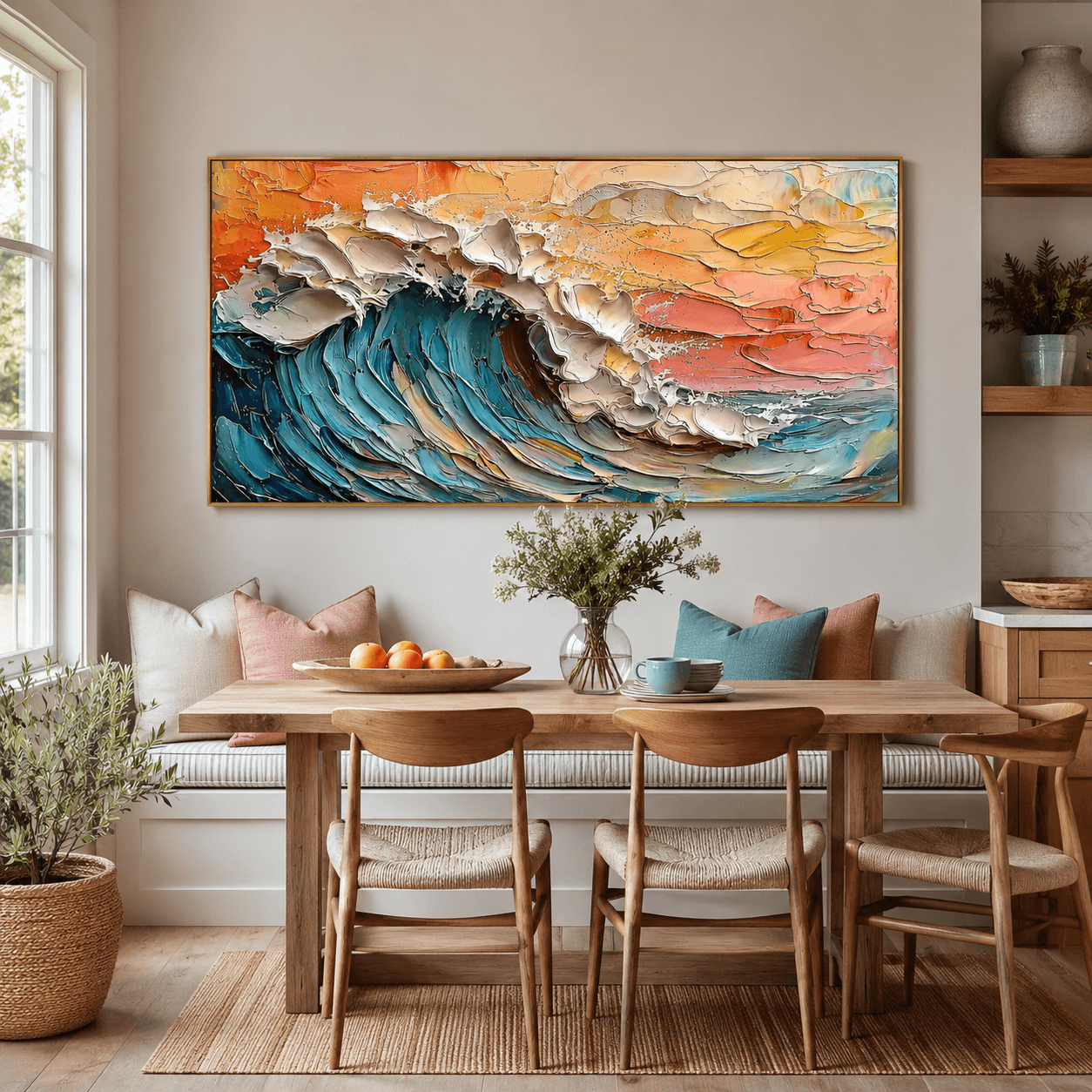 3D-Textured Art | Sunset Wave Crest