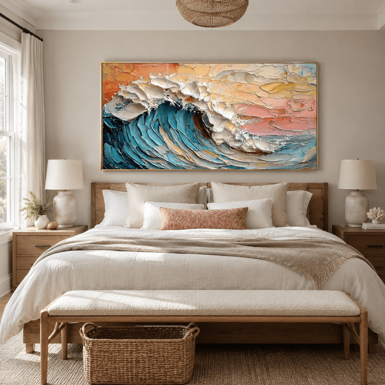 3D-Textured Art | Sunset Wave Crest