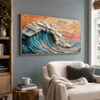 3D-Textured Art | Sunset Wave Crest