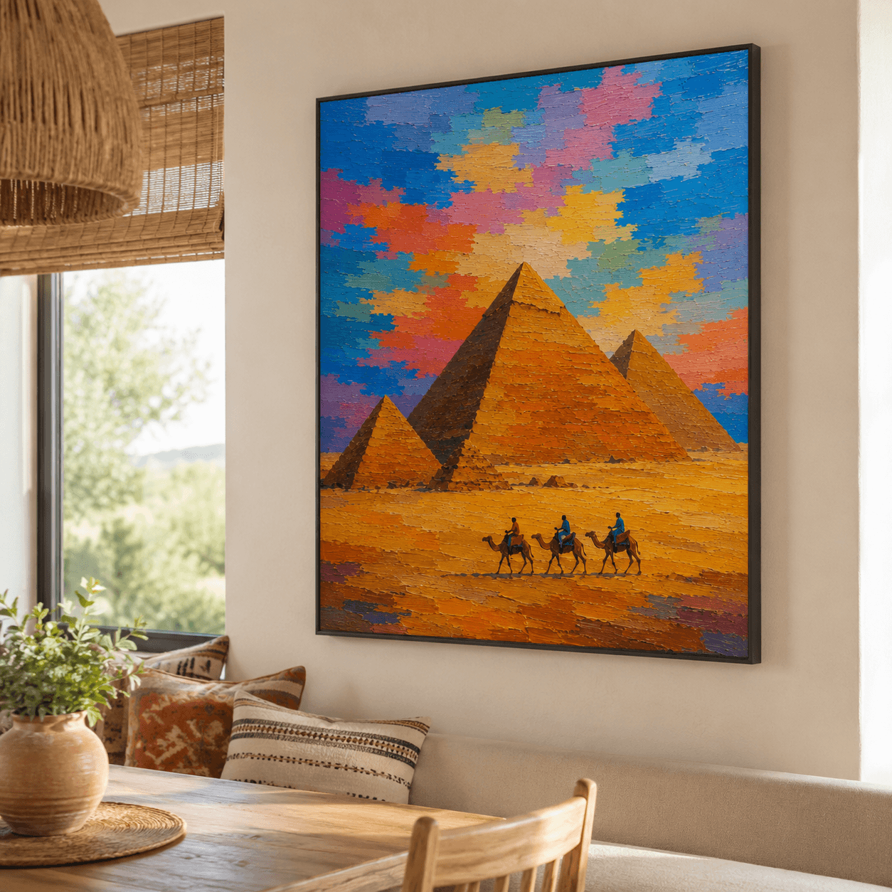 Impressionist Art | Desert Pyramid Caravans