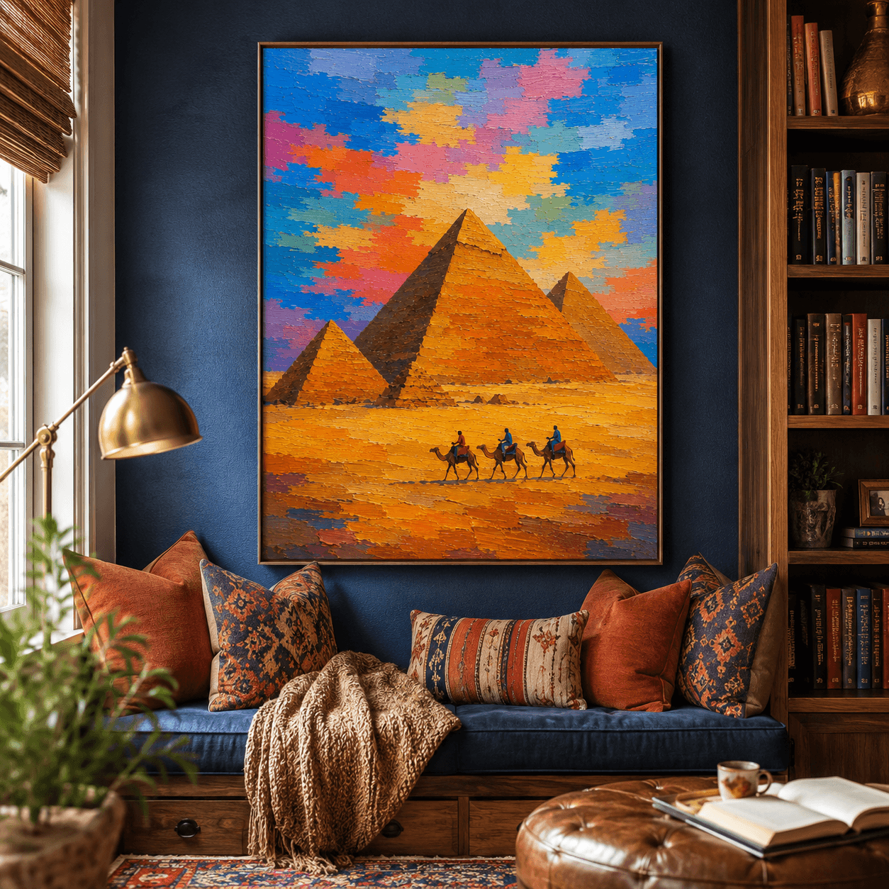 Impressionist Art | Desert Pyramid Caravans