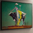 Abstract Art | Bull  Wine Figure