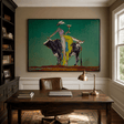 Abstract Art | Bull  Wine Figure