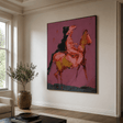 Abstract Art | Blush Horse Rider