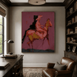 Abstract Art | Blush Horse Rider