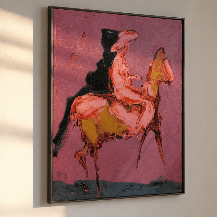 Abstract Art | Blush Horse Rider