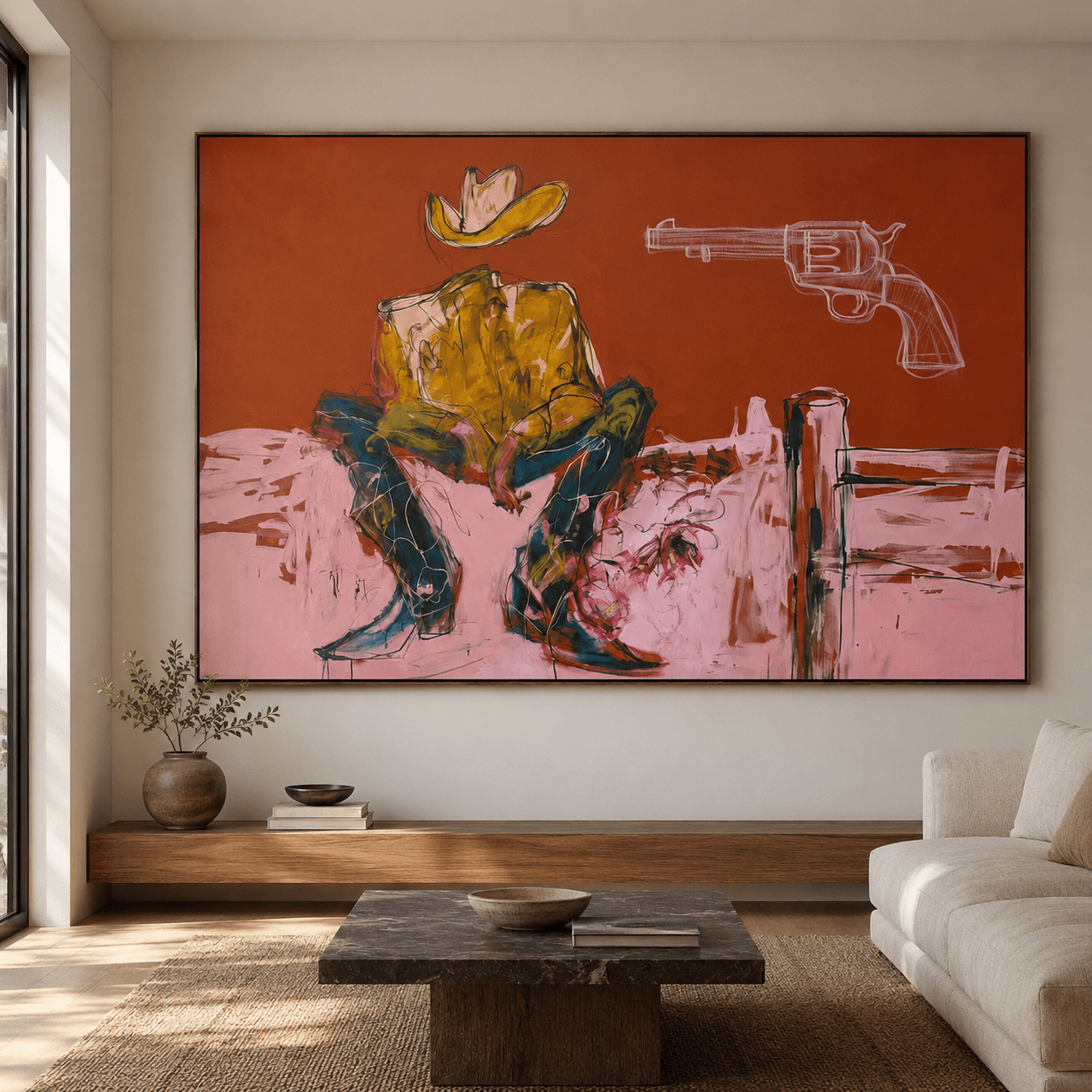 Vintage Americana | Kopfloser Cowboy Skizze