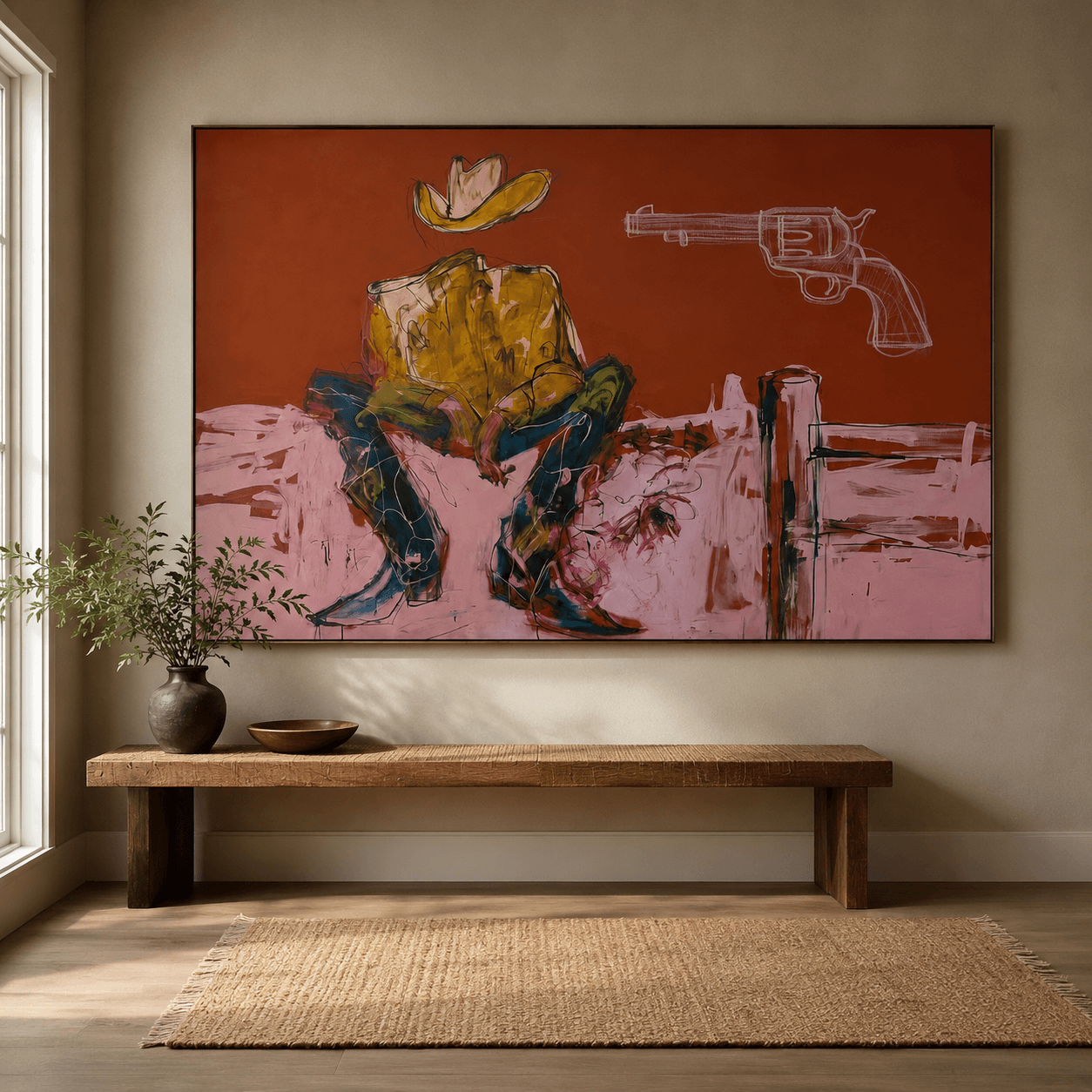 Vintage Americana | Kopfloser Cowboy Skizze