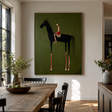 Textured Equestrian Whimsy | Green Steed