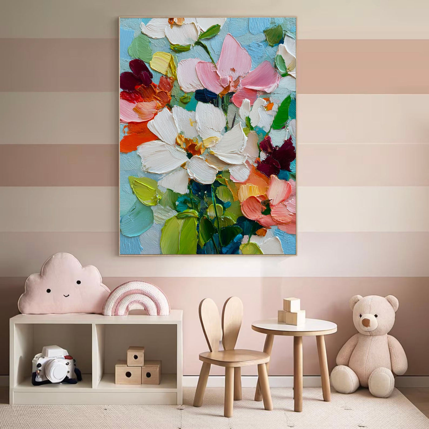 Textured Floral Art | Vibrant Depth