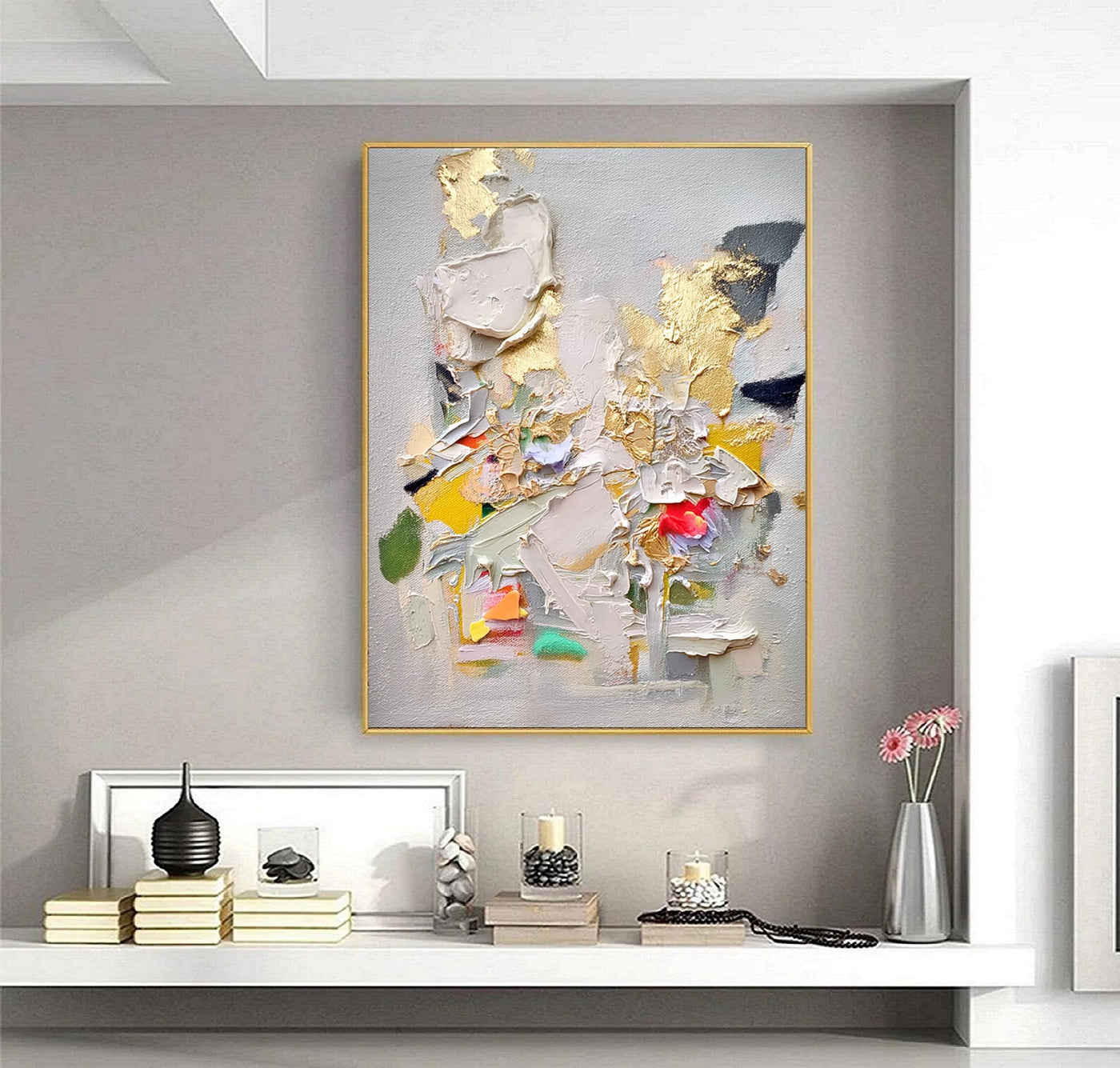 Textured Gilded Opulence | Vibrant Swirls