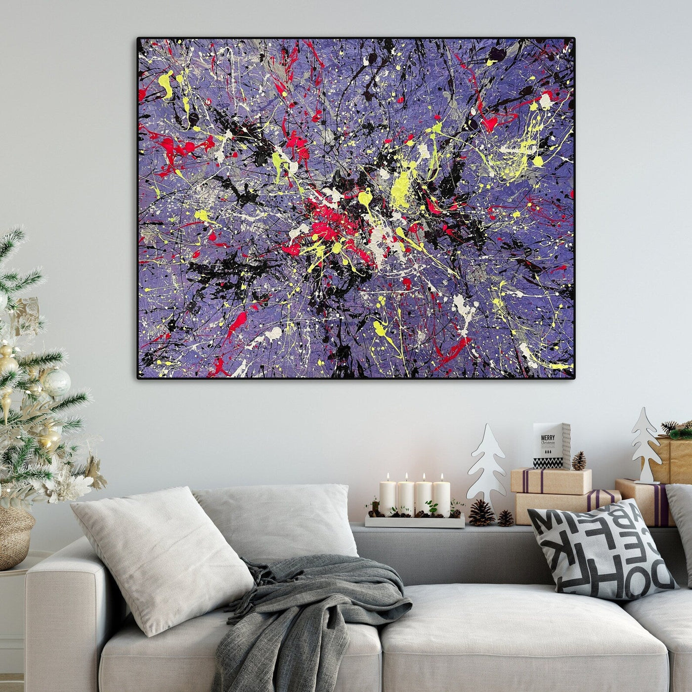 Textured Splatter Vibrancy | Purple Backdrop