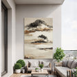 Strukturierte, ruhige Landschaft | Schwarz Beige