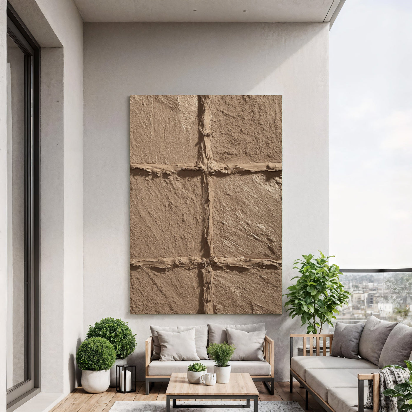 Textured Earthy Lattice | Warm Tones