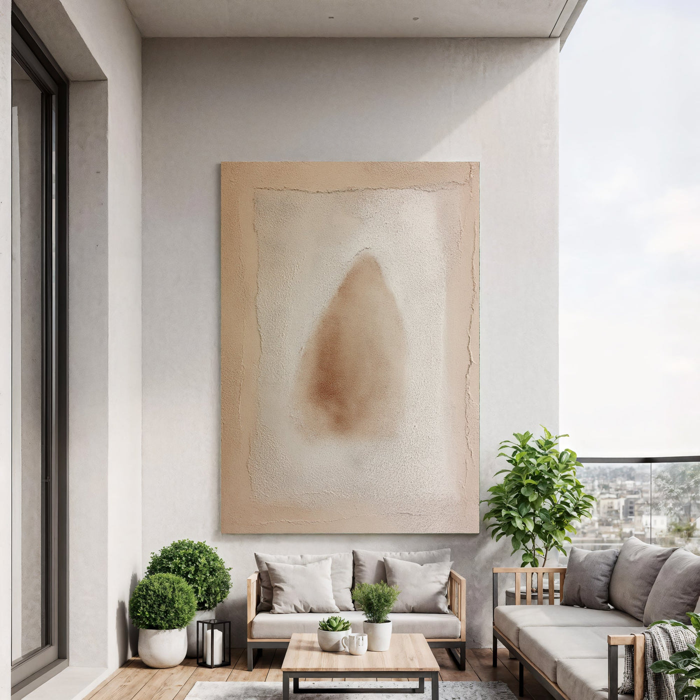 Textured Beige Haze | Earthy Blush