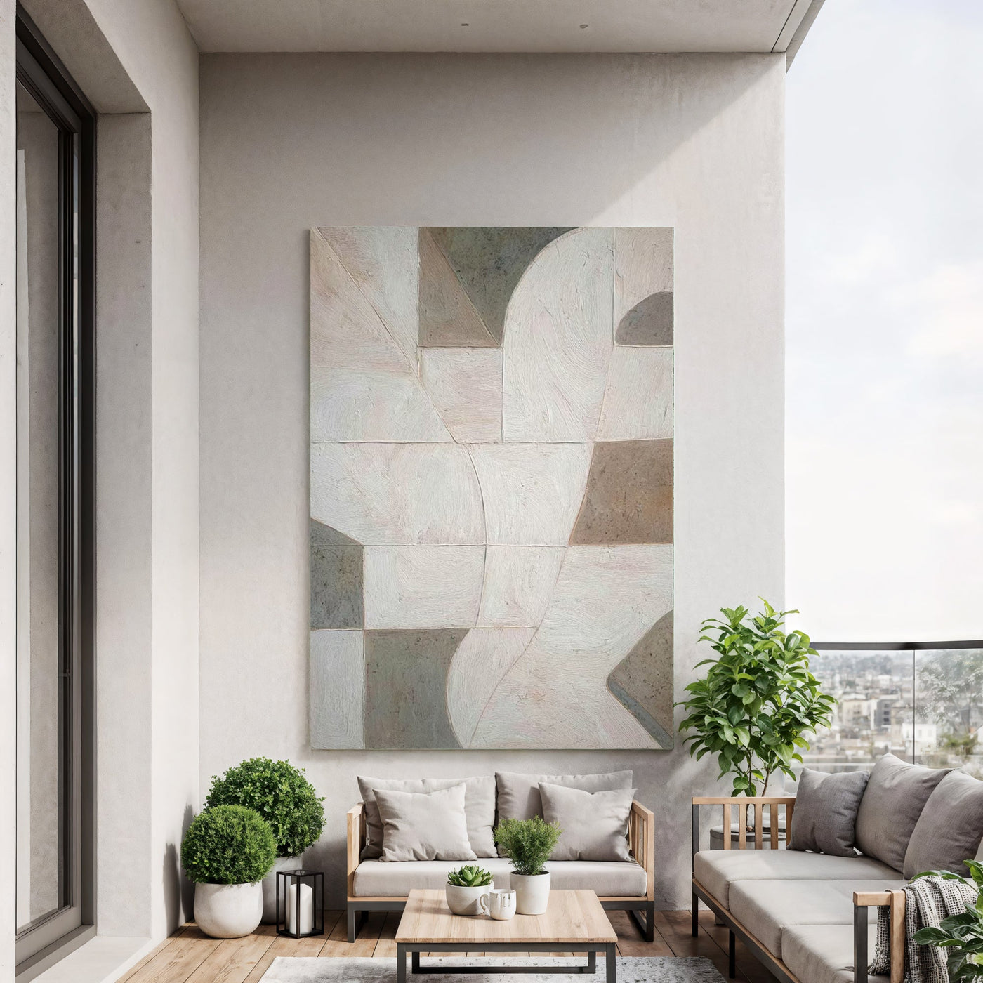 Textured Geometric Elegance | Muted Hues