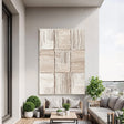 Textured Neutral Opulence | Cream Grid