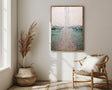 Textured Cracked Horizon | Teal  Blush
