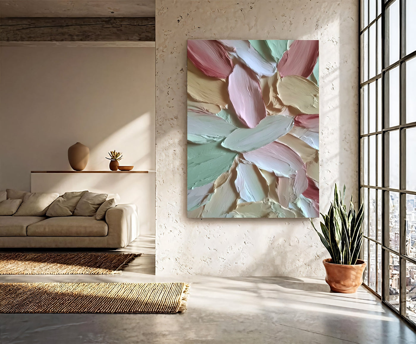 Textured Pastel Petals | Gentle Blooms